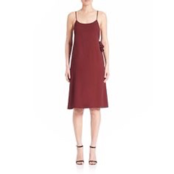HELMUT LANG Back Wrap Slip Dress Pomegranate XS - Picture 6 of 7